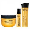 Keratin Gold Shampoo, Hair Mask and Serum Set (300ml, 300ml, 30ml)