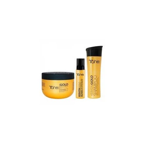 Keratin Gold Shampoo, Hair Mask and Serum Set (300ml, 300ml, 30ml)
