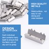 ANCIRS 25 Pack Metal Open-End Timing Belt Clamps, GT2 Open Belt Clips for 3D Printer Projects-Silver