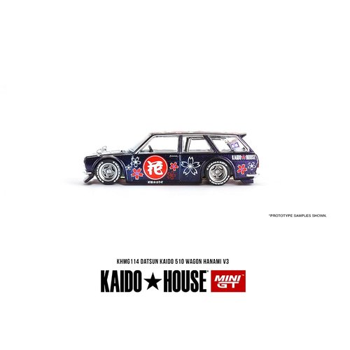 True Scale Miniatures Model Car Compatible with Datsun KAIDO 510 Wagon Hanami V3 Magic Purple Limited Edition 1/64 Diecast Model Car Kaido House KHMG114