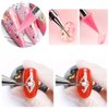 ZXUY Dual Ended Nail Rhinestones Picker Dotting Tools Nail Art Design Dotting Pen,DIY Nail Art Decoration Wax Tip Pencil for Gems Crystals Studs Beads (White)