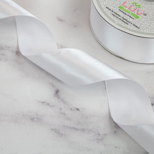 Creative Ideas Solid Satin Ribbon, 1-1/2"/50 yd, White