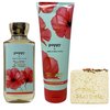 Bath & Body Works Poppy 2 Piece Bundle - Body Cream and Shower Gel with a Creamy Rose Bar Soap.