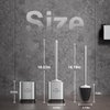 Sellemer Toilet Brush and Holder Set - Flexible Toilet Bowl Brush Head with Silicone Bristles, Compact Size for Storage and Organization, Ventilation Slots Base (1 Pack, Silver)