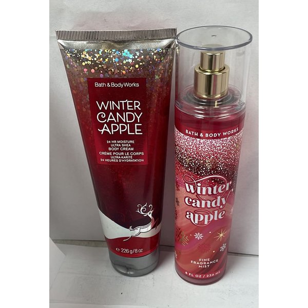Bath and Body Works Winter Candy Apple Ultra She Body Cream & Fine Fragrance Mist Set 2018