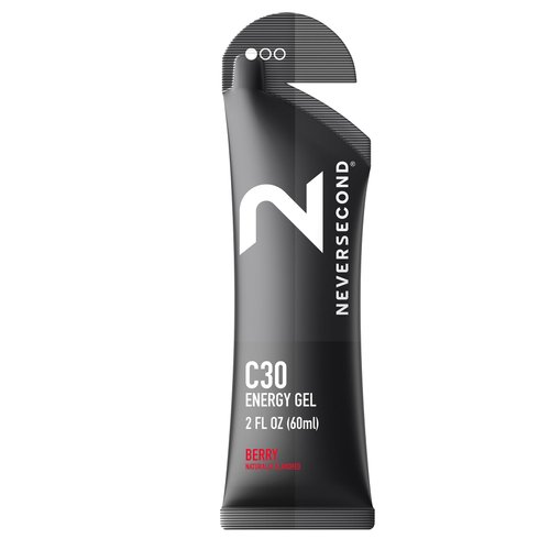 Neversecond C30 Energy Gel, Performance Nutrition & Hydration, Never2 Energy Gel for Triathlons, Ironman, Cycling & Marathons (Berry Flavor, 12-Count Pack)