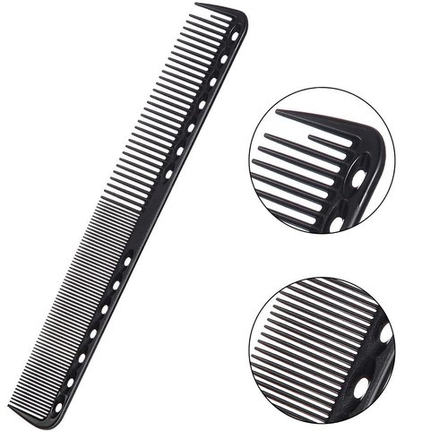 Medsuo 3pcs Professional Heat Resistant Barber Fine Cutting Hairdressing Fiber Carbon Barber Comb for Salon and Home - Medium and Fine Tooth