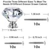 NORTHERN BROTHERS Crystal Cabinet Knobs - 30mm Diamond Pulls for Dressers and Drawers, 10 Pack