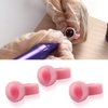 100pcs Soft Silicone Tattoo Ink Rings Pigment Caps Semi-Permanent Microblading Ink Cup Holders Microblading Tattoo Supplies (Pink)
