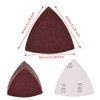 40 Grit Triangular Multitool Sandpaper, 80mm Wood Sanding Paper Fit 3-1/8 Inch Oscillating Multi Tool Sanding Pads, Pack of 20 (Not Universal Size, Please Check The Size)