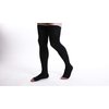 Doc Miller Thigh High Open Toe Compression Stockings 20-30mmHg for Varicose Veins, Improved Circulation, Pregnancy Support Open Toe Thigh High Compression Socks for Women and Men - 1 Pair Black Medium