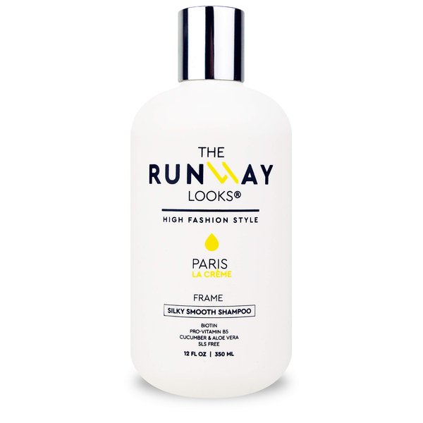 The Runway Looks La Crème Silky Smooth Shampoo, Best Thickening Biotin Shampoo, Natural Shampoo for Women and Men (12oz)