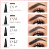 Microblading Eyebrow Pencil, 2024 New 3D Magic Eyebrow Pencil + Eyebrow Trimmer, Natural Makeup Fine Stroke 4-Fork-Tip Eye Brow Pencils,Long-Lasting Waterproof Eyebrow Pencil for Women(Black)