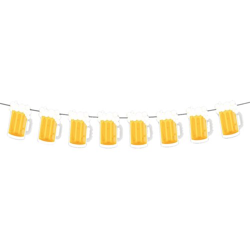 Beer Birthday Banner Beer Mug Pennant Banner for Beer Party and Birthday Wedding Party Supplies
