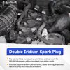 1406 Double Iridium Spark Plug for Infiniti EX35 FX35 G25 G35 JX35 M35 M35h M56 Q50 Q70 QX60/Nissan Altima Maxima Murano Quest 350Z V6 Replaces # DILKAR7B11 (Set of 6)