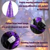 Firuilo Witch Hat Headbands Light Up Sequins Hairbands Gothic Flower Lace Head Hoops Headpieces for Halloween Costume Cosplay