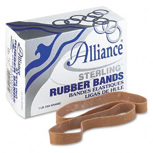 Alliance : Sterling Ergonomically Correct Rubber Bands, 107, 5/8 x 7, 50 per 1lb Box -:- Sold as 2 Packs of - 1 - / - Total of 2 Each