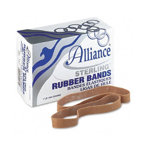 Alliance : Sterling Ergonomically Correct Rubber Bands, 107, 5/8 x 7, 50 per 1lb Box -:- Sold as 2 Packs of - 1 - / - Total of 2 Each