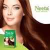 Neeta Natural Henna Based Hair Color Dye Powder With Powers of 5 Herbs & 100% Herbal Henna Leaves For Natural Brown Hair Color & Smooth Silky & Strong Hair - 4.41Oz