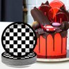 48 Pieces Black and White Checkered Flag Party Paper Plates for Race Car Party Supplies 7" Racing Car Theme Disposable Dessert Plates for Boys Men Birthday Baby Shower Race Fans Party Decorations