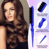 8 Pcs Teasing Brush Set Edge Brush Comb with Hair Clips Grooming Hair Styling Comb Teasing Dual Edges Hair Brush Triple Teasing Comb Sturdy Rat Tail Comb for Women Girls Kids Hair Stylists (Blue)