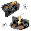 REPTI ZOO Magnetic Gecko Feeding Ledge, Acrylic Aboreal Feeding Ledge with 6PCS Cups, Strong Magnetic Reptile Ledge Gecko Food Ledge