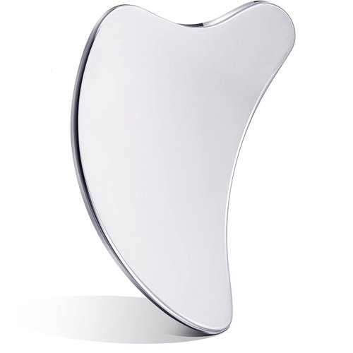 Nuanchu Stainless Steel Gua Sha Facial Tools Guasha for Face Metal Gua Sha Tighten Skin Massage Guasha Beauty Tool for Body Eyes Neck Massager with Travel Pouch Skin Care Gifts (Dolphin Style)