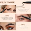 LOKFAR Microblading Eyebrow Pen, 2-In-1 Dual-Ended Waterproof Eyebrow Pencil with 4-Fork-Tip & Ultra-Precise Tip, and an Angled Eyebrow Brush, Eye Brow Pencils for Women -Light Brown