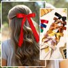 Mimorou 25 Pcs Silky Satin Hair Bows Bulk Hair Clips Bow Knot Hair Ribbon Hair Bow with Long Tails Hair Barrettes Hair Pins Ponytail Holder Accessories for Women