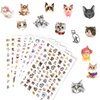 PHOGARY 8 Sheets Cat Nail Sticker for Nail Art Decoration False Nail Manicure Decals Girls Women Gift