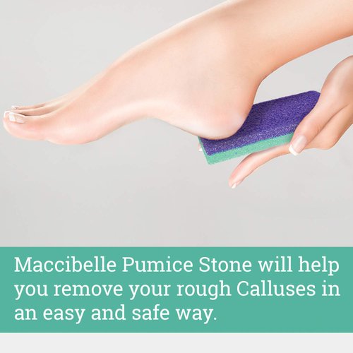 Maccibelle Salon Foot Pumice and Scrubber for Feet and Heels Callus and Dead Skins, Safely and Easily Eliminate Callus and Rough Heels (Pack of 12)
