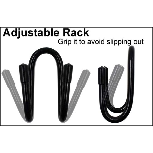 YYST Flexible Over The Seat Hard Hat Rack Holder Back Seat Hanger Headrest Hanger Headrest Hook (Black X 4 Pack)