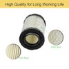4 Pack Air Filter 591334 796031 Lawn Mower Air Filters Compatible with Briggs and Stratton 594201 797704 Replacement Air Filter, Plus Foam Pre-Cleaners