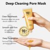 Gold Peel Off Mask, 98.4% Gold Foil Peel-Off Face Mask Anti-Wrinkle, Anti-Aging Golden Exfoliating Mask, Blackhead Remover Mask for Moisturizing Deep Cleansing(2PCS)