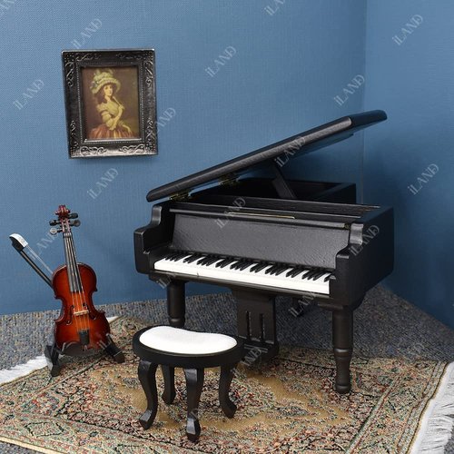 iLAND Miniature Dollhouse Accessories of Woven Dollhouse Rug 9.4” x 5.7” 9.2" x 1.8" for Dollhouse Furniture on 1/12 Scale and Dolls 3” - 12” (2pcs Admiration)