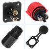 Trolling Motor Plug Receptacle Set, 12V/24V/ 36V/48V Plug for Trolling Motor/Down Rigger/Fishing Reel,Waterproof Marine Boat DC Power Connector,Red
