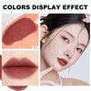 Velvet Matte Lipstick Stick with Brush-2 in 1 Double Head Lip Crayon, Waterproof Long Lasting Lip Stain Lip liner Non-stick Lipgloss Pencil Lipstick, Lip Makeup Pen, Thanksgiving Gift for Girl Women-07#