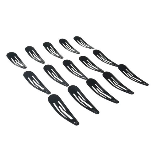 120 Pack 2 Inch Black Color Barrettes Women Metal Snap Hair Clips Accessories