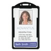 ADVANTUS ID Card Holder, Vertical, Holds up to 2-1/8" x 3-3/8" Card, 25 per Pack, Black (75657)