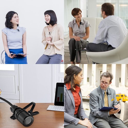 Lapel Microphone Clip on Shirt - Wireless Metal Tie Clips and Mic Plastic Wire Clips for Recording Video