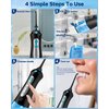 Cordless Water Flosser for Teeth Professional Water Teeth Cleaner Picks Dental Oral Irrigator with 3 Modes & 4 Jet Tips for Braces Gums, IPX7 Waterproof, 300ml Detachable Tank for Home Travel (Black)