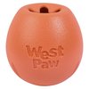 WEST PAW Zogoflex Rumbl Treat-Dispensing Dog Toy – Interactive Slow-Feeder Chew Toys for Dogs – Dog Enrichment Toy – Dog Toy for Moderate Chewers, Fetch, Catch – Holds Kibble, Treats (Melon, Small)
