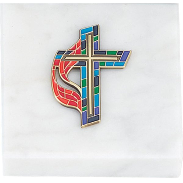 Terra Sancta Guild Methodist Stained Glass Design 3" Paperweight 109-PW