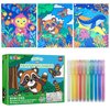 SNEILJOY 3 Packs Paint by Numbers Kit for Kids, DIY Acrylic Oil Painting Paint by Numbers Kits on Canvas, Drawing Paintwork for Home Decor