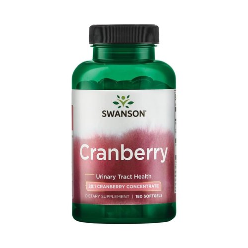 Swanson Cranberry - Supports Urinary Tract Health, Bladder Control, and Promotes Healthy Kidney Function - Cranberry Supplement Made with 20:1 Cranberry Juice Concentrate - (180 Softgels)