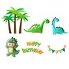 Gyufise 9 Pack Dinosaur Cake Decorations Dinosaur Babyshower Happy Birthday Cupcake Topper Dinosaur Cake Toppers for kids Birthday Baby Shower Party Supplies