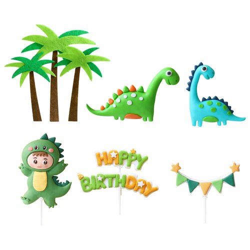 Gyufise 9 Pack Dinosaur Cake Decorations Dinosaur Babyshower Happy Birthday Cupcake Topper Dinosaur Cake Toppers for kids Birthday Baby Shower Party Supplies