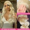 613 Lace Front Wig Human Hair 180 Density 13x4 Body Wave HD Transparent Lace Front Wigs Human Hair Blonde Wig Human Hair Glueless Wigs Human Hair Pre Plucked Pre Cut With Natural Hairline 28 Inch