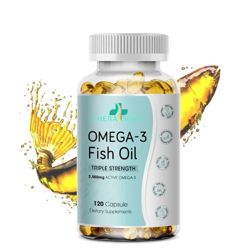 Triple Strength Wild Alaskan Omega-3 2500mg + EPA 1,300mg + DHA 1,200mg, Supplement for Heart and Joint Health, 120 Softgels 60 Day Supply