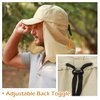 Sun Hats for Men with Ear Neck Flap Cover UPF 50+ UV Protection Baseball Cap for Safari, Hiking, Fishing, Outdoor Adventures